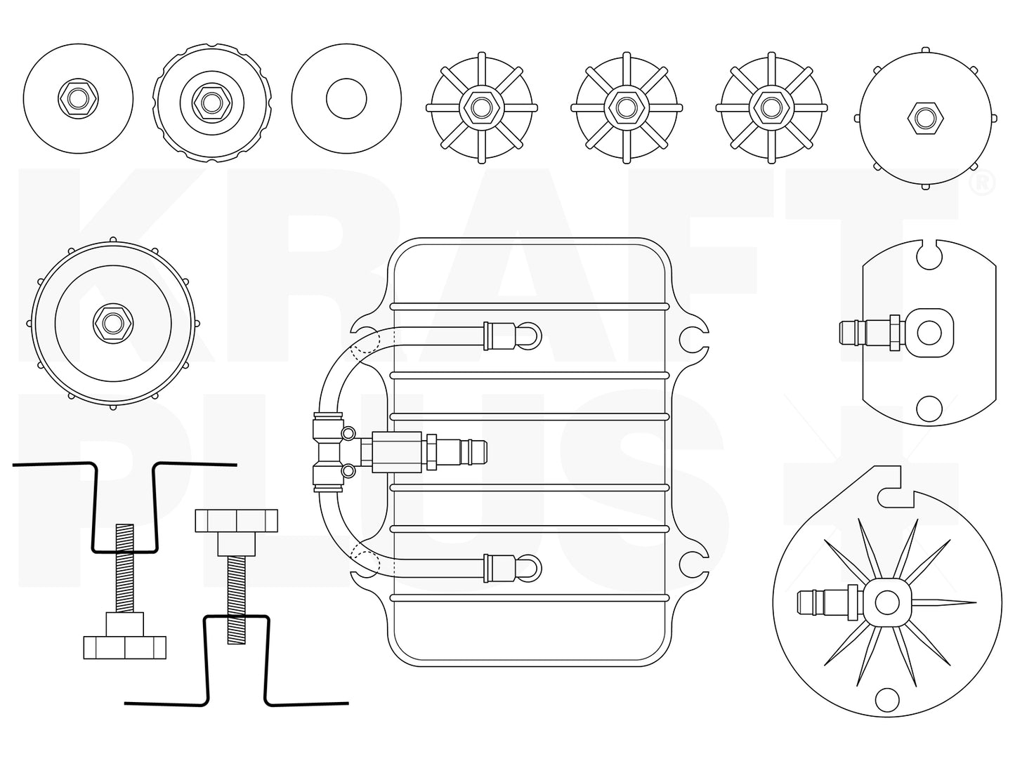 K.211-7007 Druckluft Bremsenentlüfter Bremsenentlüftungsgerät 5L KFZ Werkzeug Bremsenentlüftung Adapter
