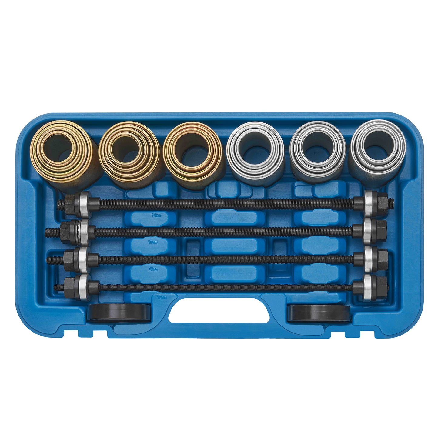 K.267-3026 Zughülsen Druckhülsen Satz mit 4 Spindeln für Radlager Gummibuchsen Silentlager