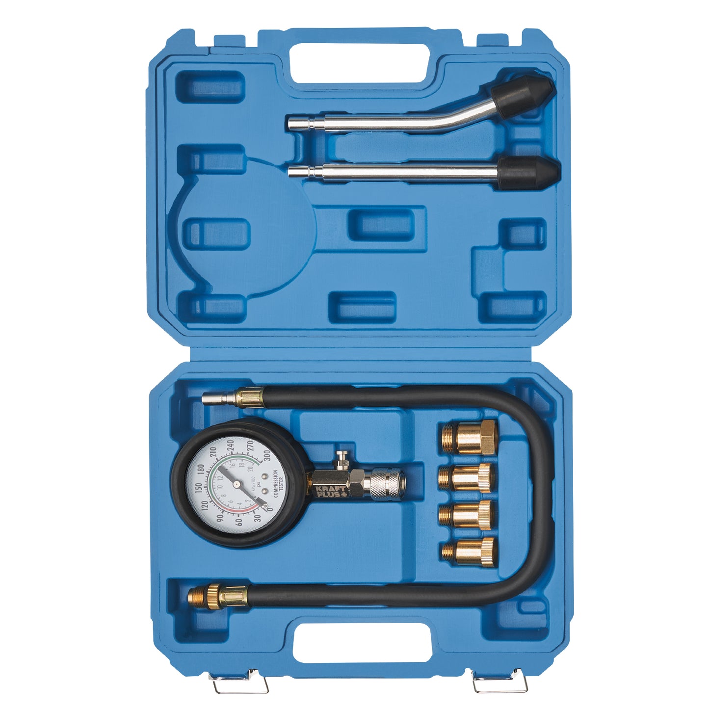 K.286-6296 Kompressionstester Satz für Benzin Motoren Kompressionsprüfer Druck Prüfgerät Öldruck Tester